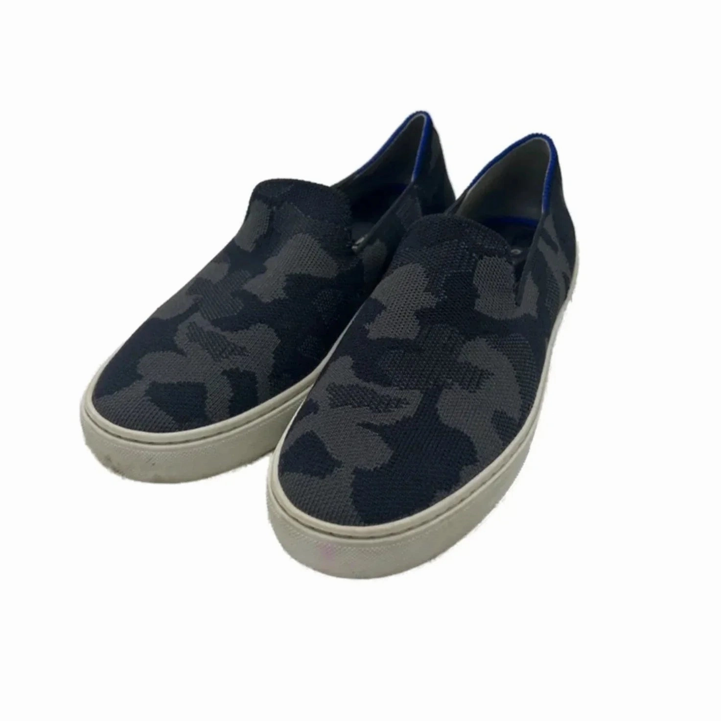 Lightweight EVA Material Sky Blue Shoes Designer By Rothys In Camouflage Print, Size: 8