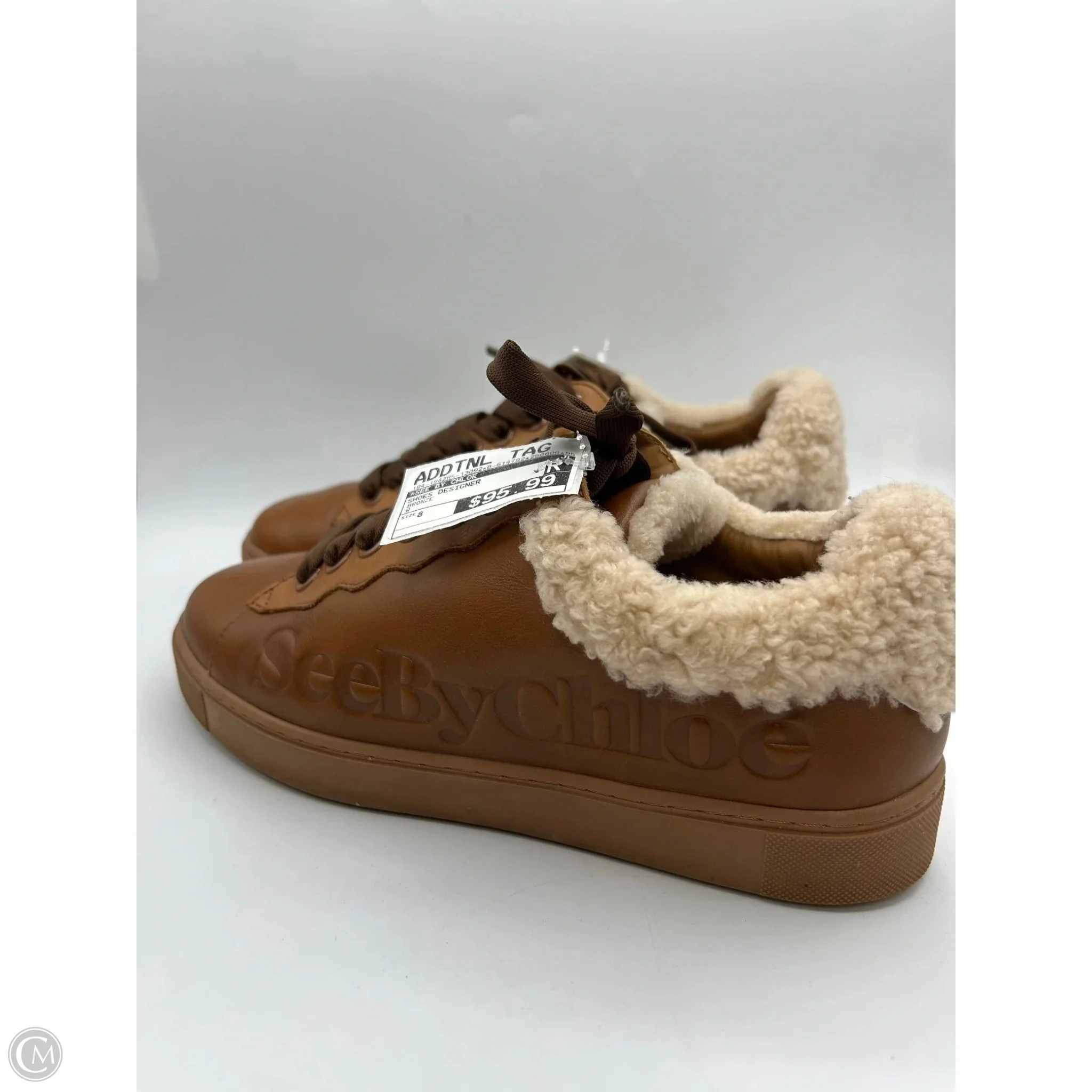 Ultra Light Hiking Trails Shoes Designer By See By Chloe In Bronze, Size: 8