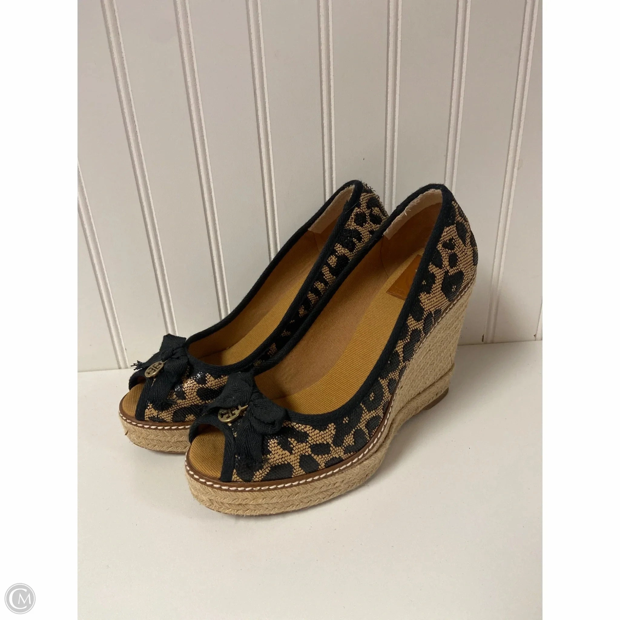 Power Grip Shoes Designer By Tory Burch In Animal Print, Size: 10