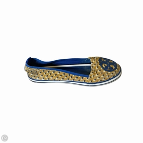 Mono Style Shoes Designer By Tory Burch In Blue & Yellow, Size: 10