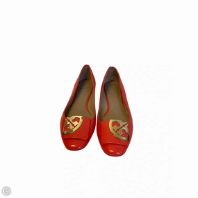 Comfort Heel Wind Block Shoes Designer By Tory Burch In Coral, Size: 8