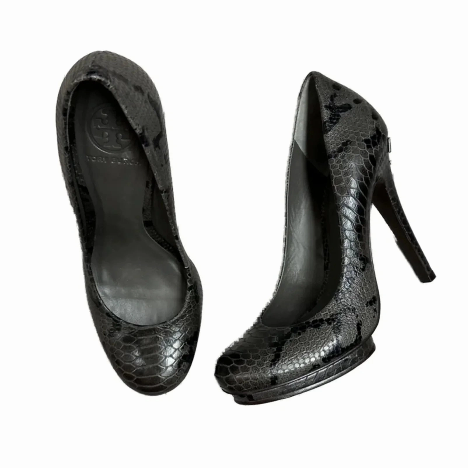 Shoes Designer By Tory Burch In Grey, Size: 8.5 Padded Tongue