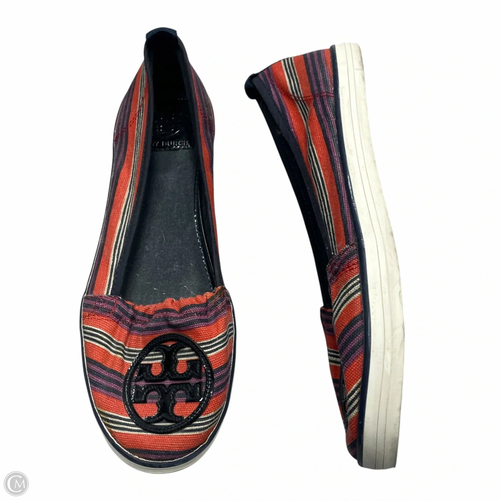 Rich Jewel Red Glow Shoes Designer By Tory Burch In Purple & Red, Size: 8