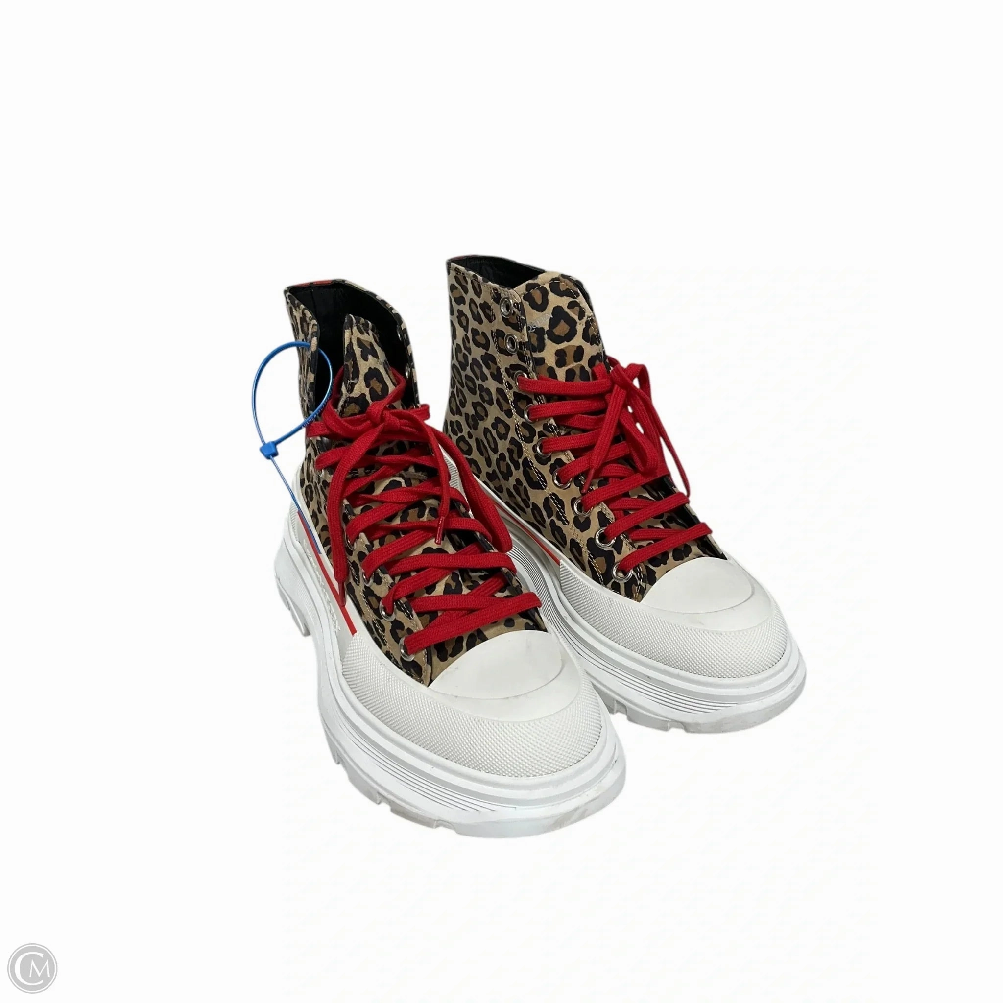 Shoes Luxury Designer By Alexander Mcqueen In Animal Print, Size: 9.5 Feather Light Urban Stroll