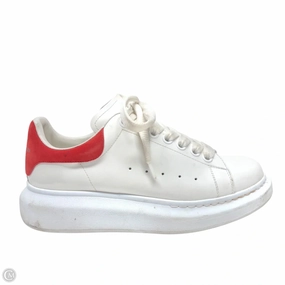 Tropic Mode Party Glow Shoes Luxury Designer By Alexander Mcqueen In Red & White, Size: 7.5