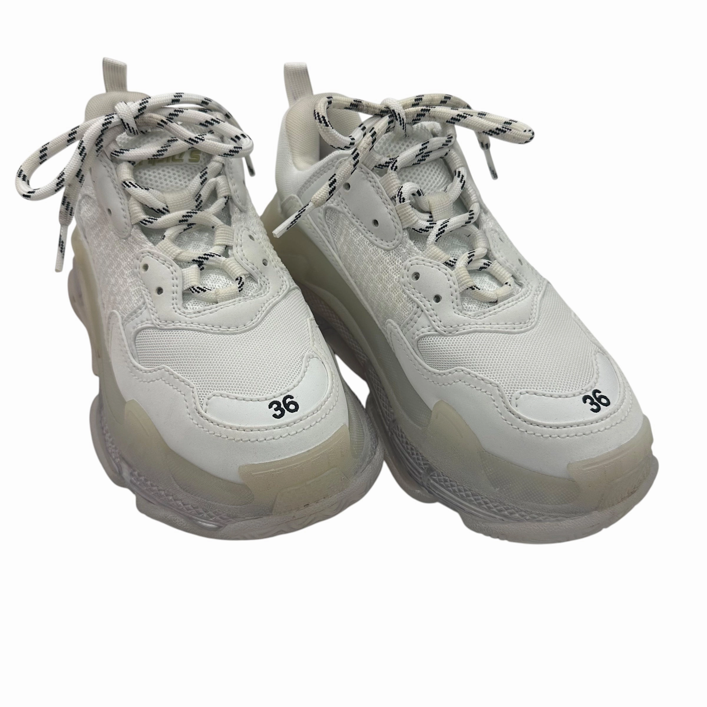 Gym Quick Shoes Luxury Designer By Balenciaga In White, Size:6