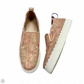 Lightweight Form Rainy Day Desert Path Shoes Luxury Designer By Chloe In Pink, Size: 11