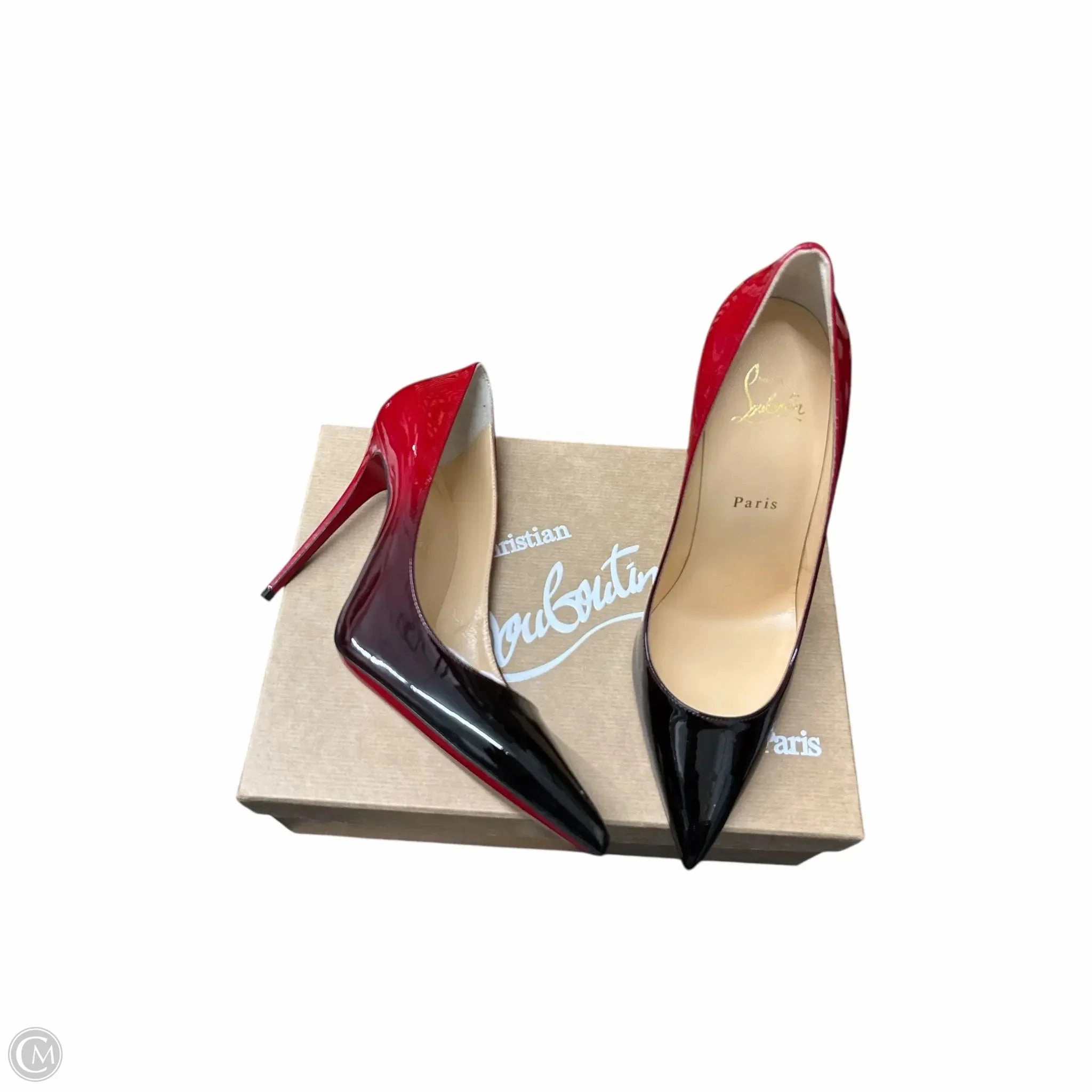 Abrasion Resistant Material Casual Shoes Luxury Designer By Christian Louboutin In Black & Red