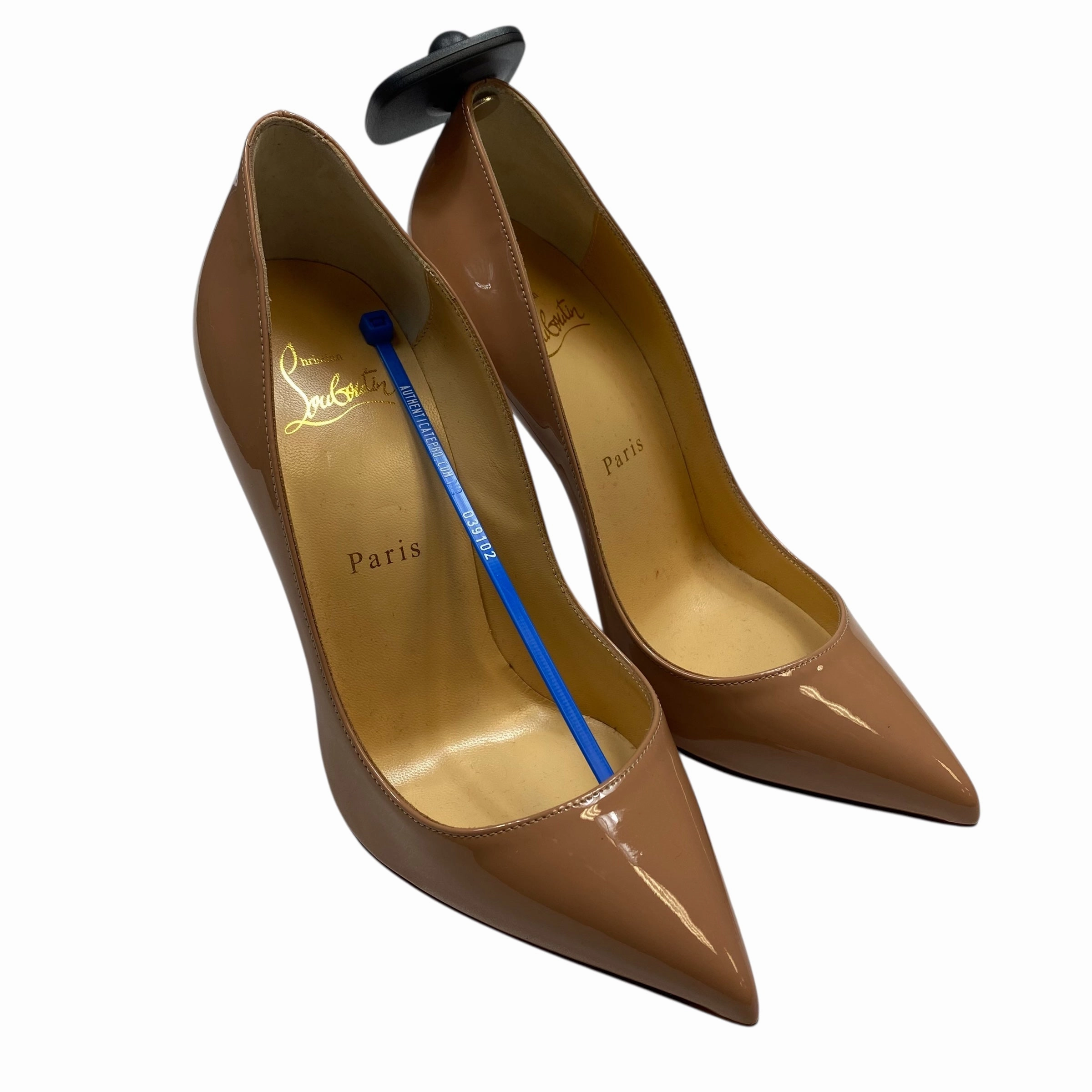 Shoes Luxury Designer By Christian Louboutin In Tan, Size:6.5 Strong Grip City Bright