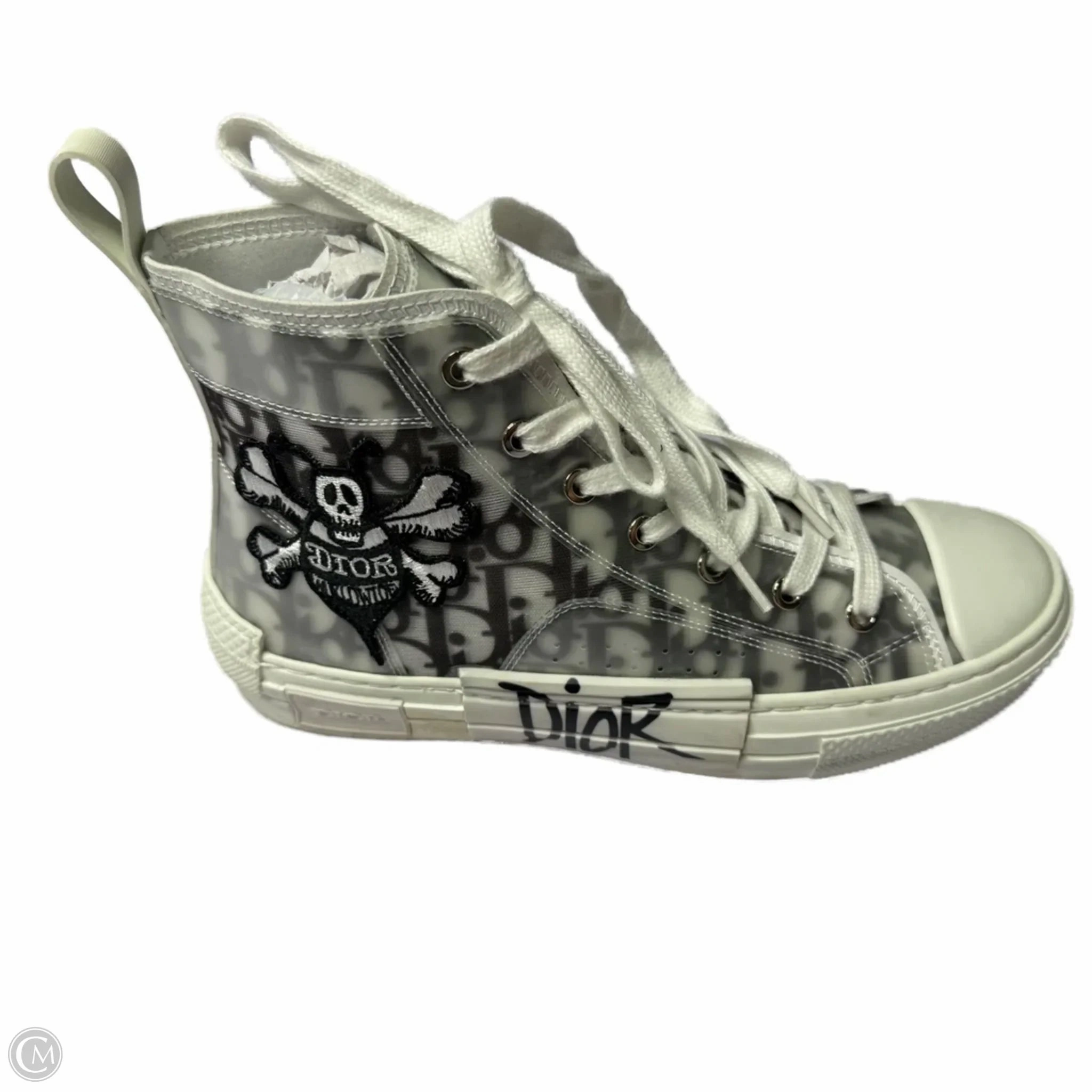 Recycled Rubber Composite Shoes Luxury Designer By Dior In Black & White, Size: 9