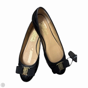 Shoes Luxury Designer By Ferragamo In Black, Size: 7.5 Color Mix Anatomical Contour Design
