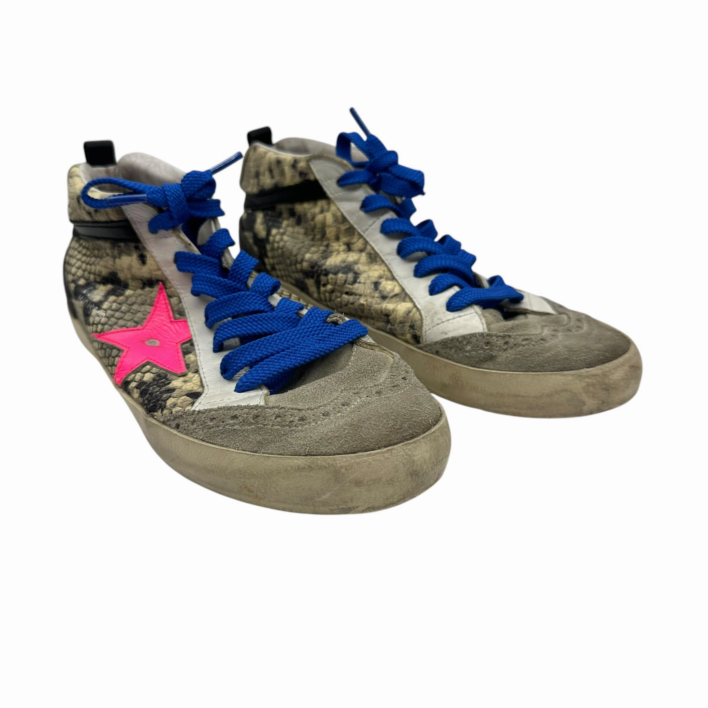 Shoes Luxury Designer By Golden Goose In Snakeskin Print, Size:8.5 Feather Light Cold Weather Foam Lining Trail Running
