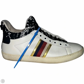 Shoes Luxury Designer By Gucci In Black & White, Size: 9 Rock Guard