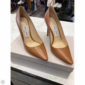 Shoes Luxury Designer By Jimmy Choo In Tan, Size: 6.5 Bright Neon