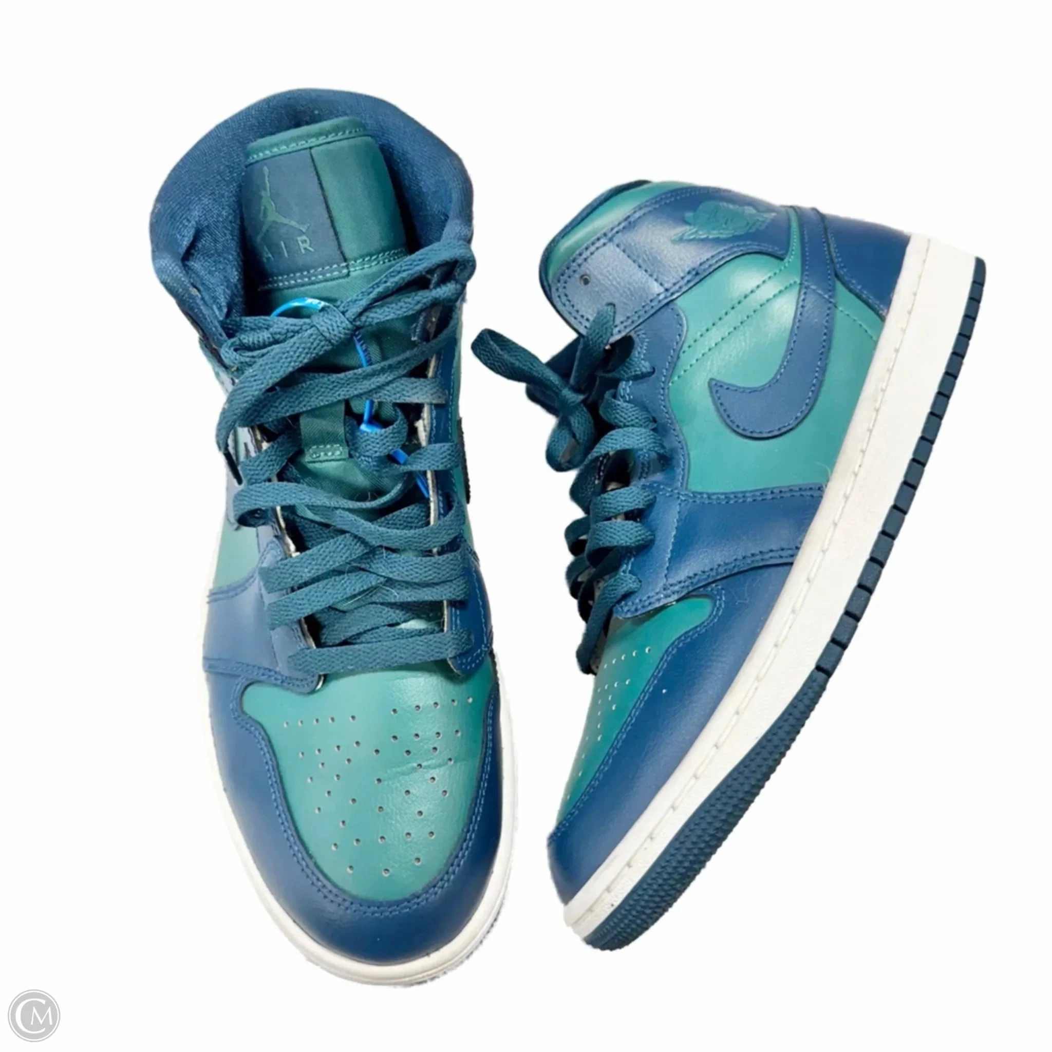 Shoes Luxury Designer By Jordan In Teal, Size: 9.5 Comfort Sun Guard