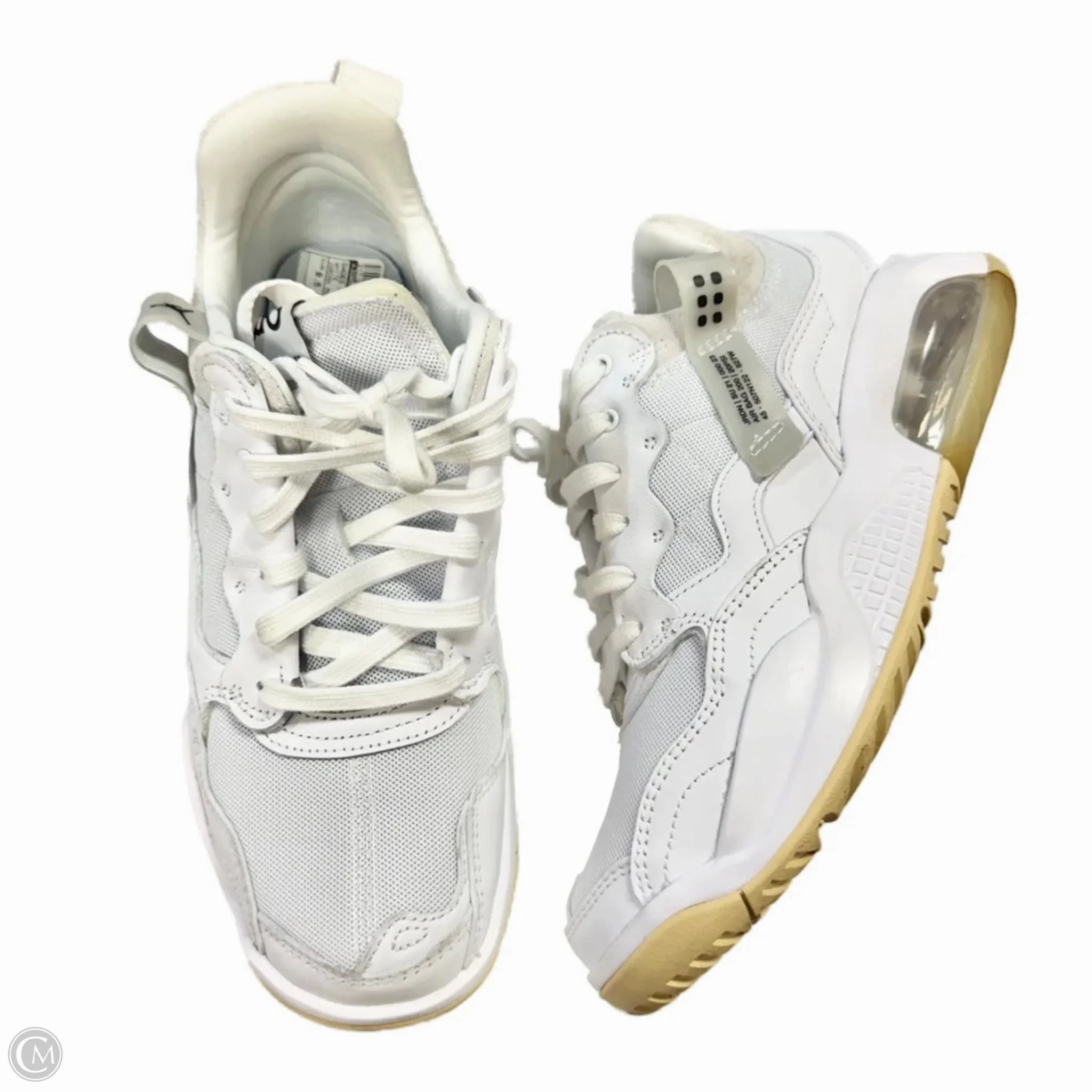 Shoes Luxury Designer By Jordan In White, Size: 9.5 Anti Bacterial