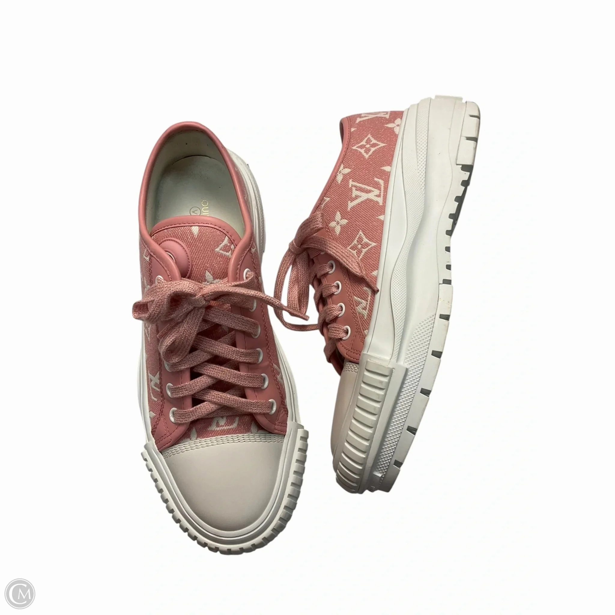 Shoes Luxury Designer By Louis Vuitton In Pink, Size: 8.5 Supportive Flexible Outsole Construction