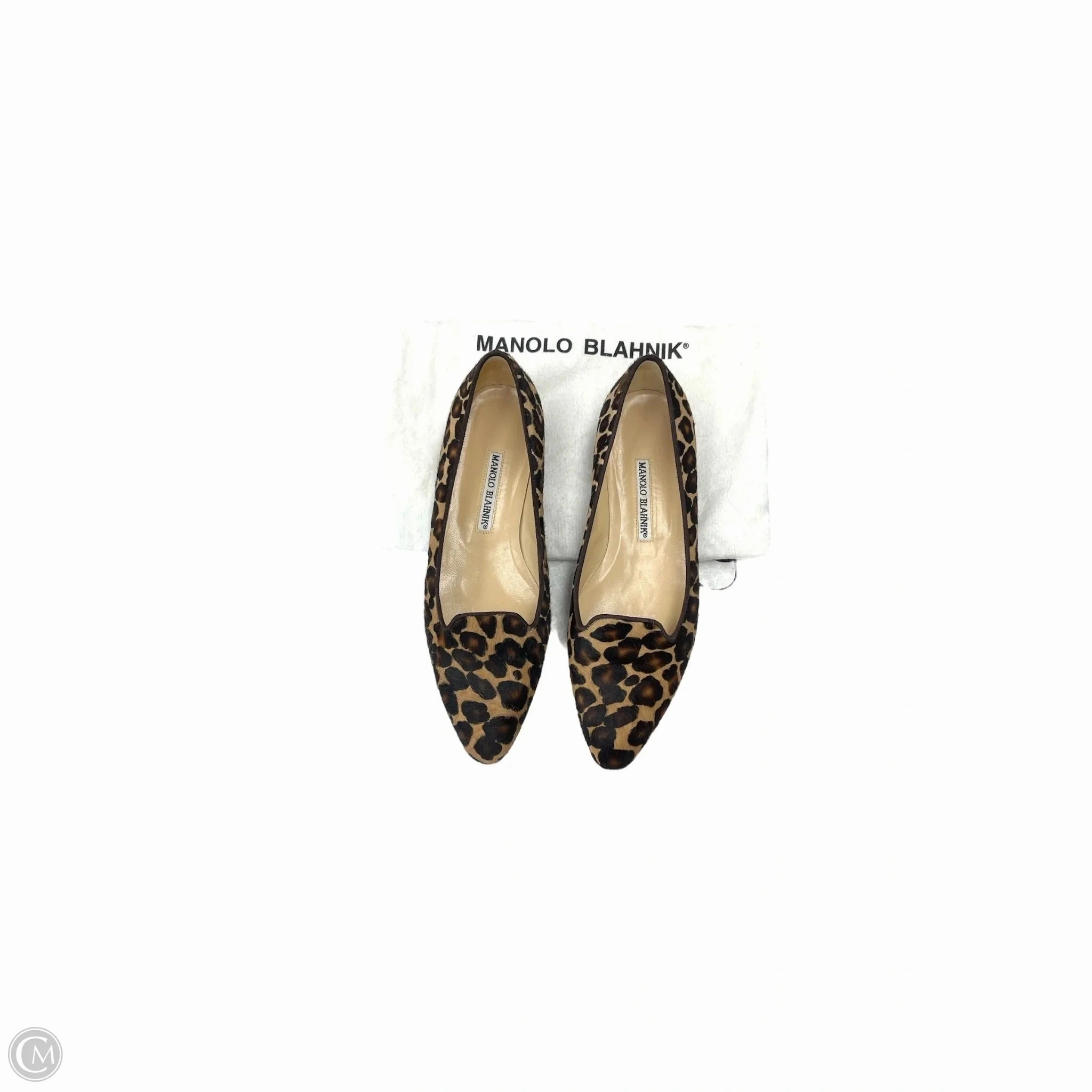 Shoes Luxury Designer By Manolo Blahnik In Animal Print, Size: 6 World Step