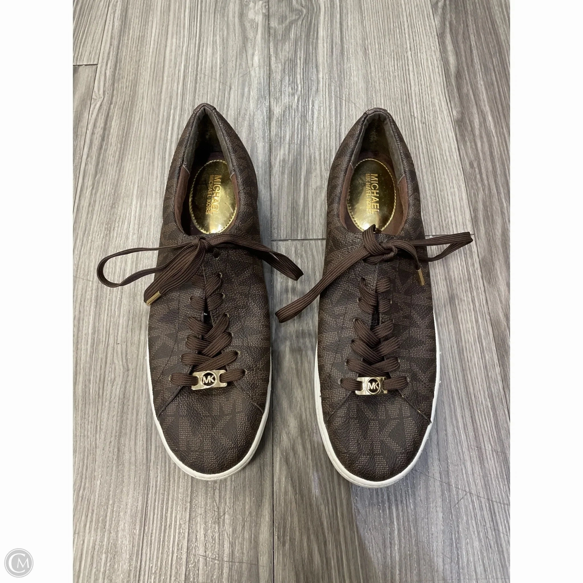 Breathable Airflow Channels Long Move Shoes Luxury Designer By Michael By Michael Kors In Brown, Size: 8.5