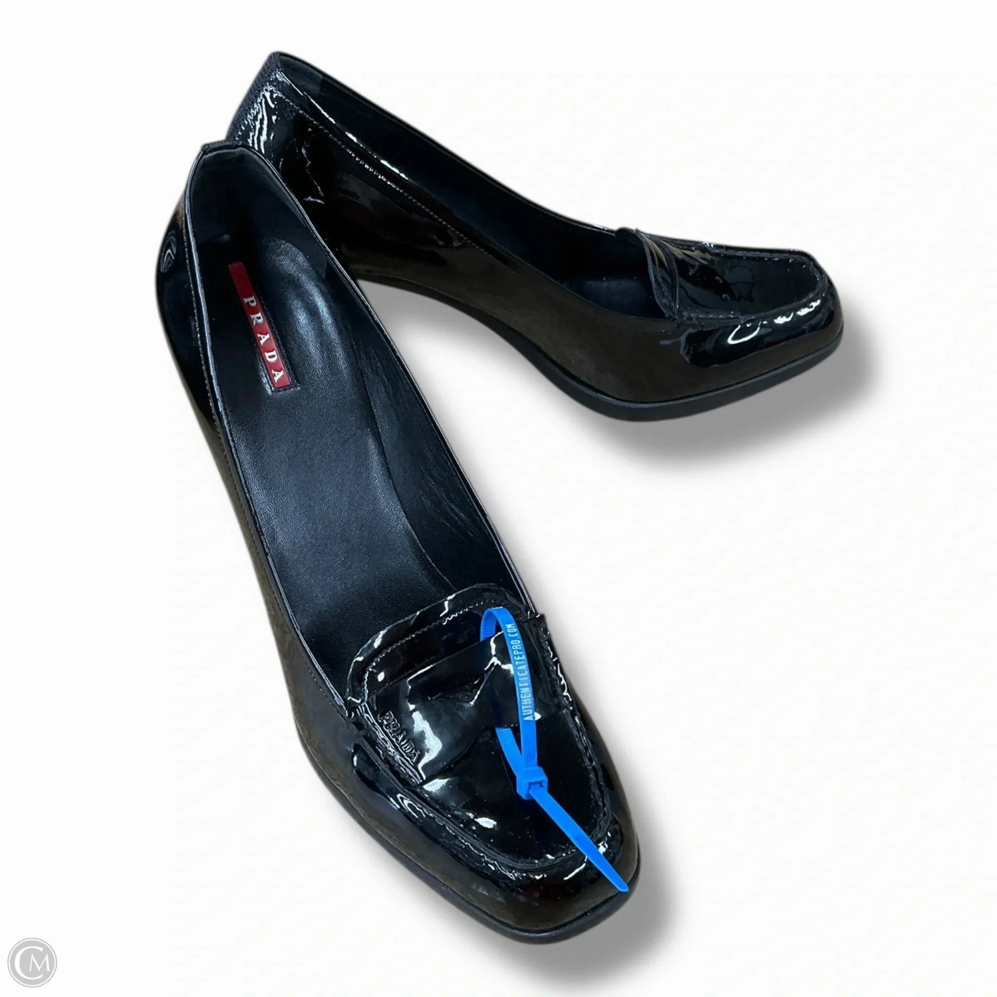 Shoes Luxury Designer By Prada In Black, Size: 10 Camera Look