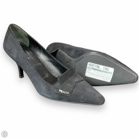 Shoes Luxury Designer By Prada In Black, Size: 6.5 Supportive Core All Ages Adjustable Lace Closure