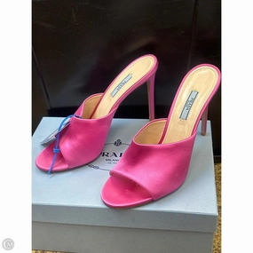 Stretchable Upper Shoes Luxury Designer By Prada In Pink, Size: 11