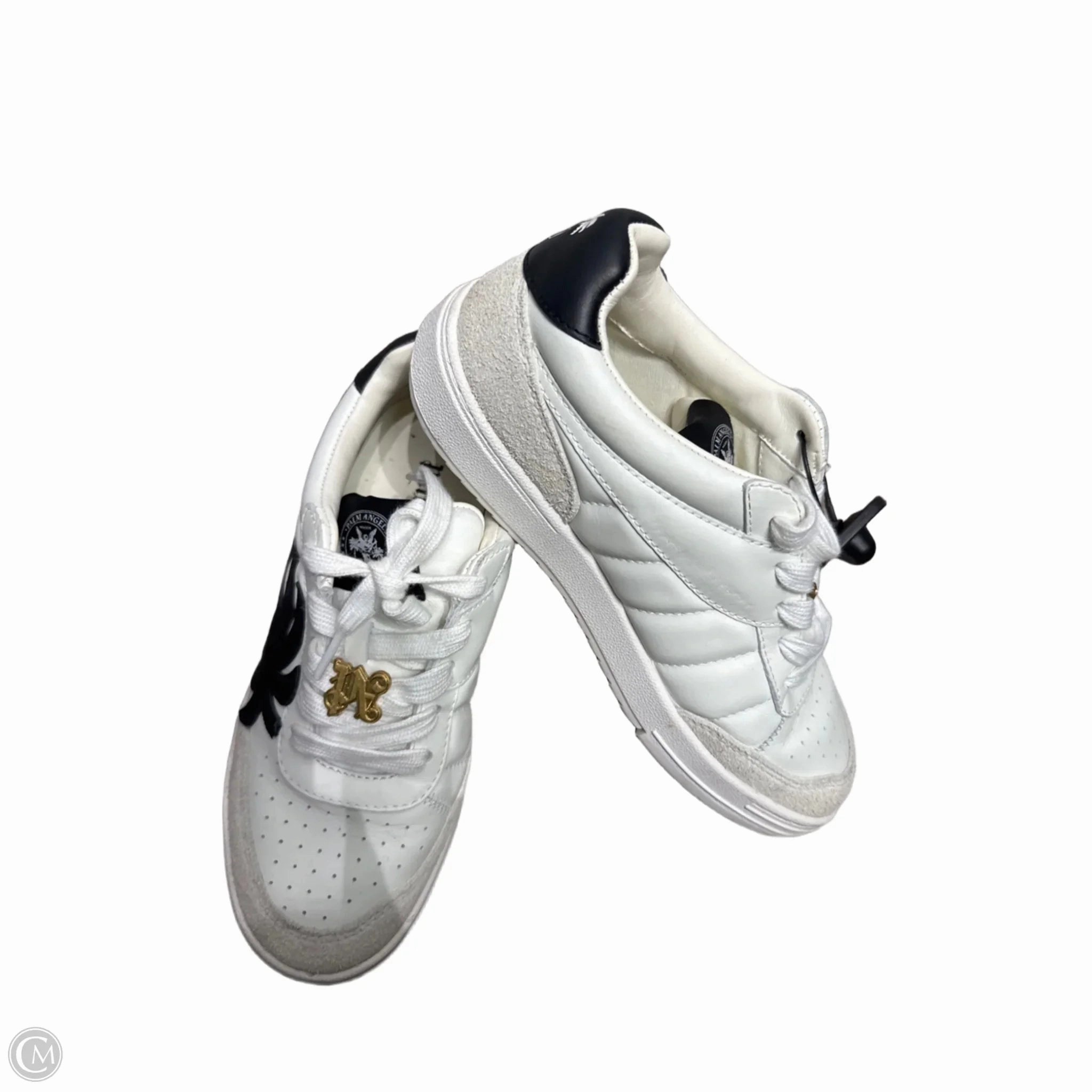 Camera Look Trend Hot Shoes Luxury Designer By PRETTY ANGELS In Black & White, Size: 9