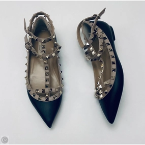 Shoes Luxury Designer By Valentino-garavani In Black & Tan, Size: 6 Concert Mood