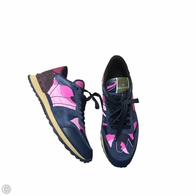 Sweat Resistant Frequent Travelers Retro Mood Shoes Luxury Designer By Valentino-garavani In Blue & Pink