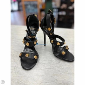 Shoes Luxury Designer By Versace In Black, Size: 6.5 Mom Safe