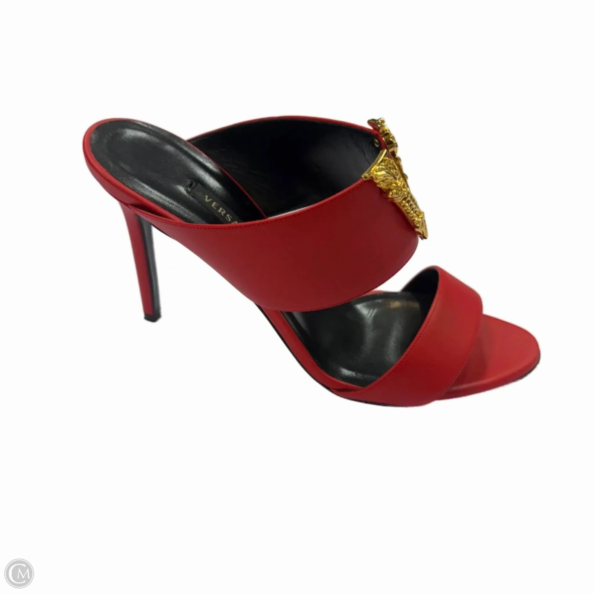 Hero Mode Velvet Rich Shoes Luxury Designer By Versace In Red, Size: 10