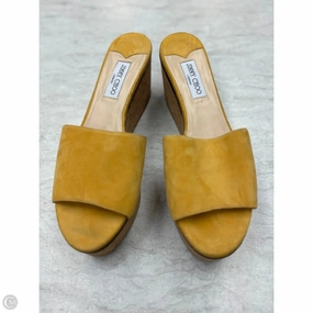 Shoes Luxury Designer By Jimmy Choo In Yellow, Size: 12 Shock absorption Low Profile Weekend Trip