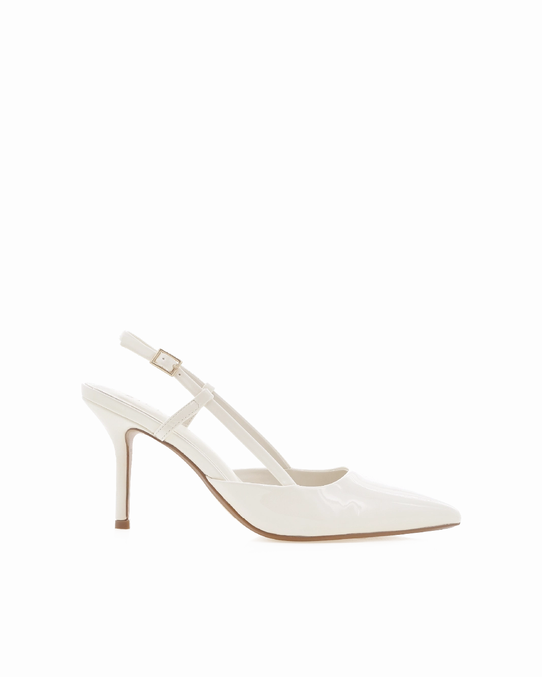 Classic Sandals Block Boot BETHANY - BONE PATENT