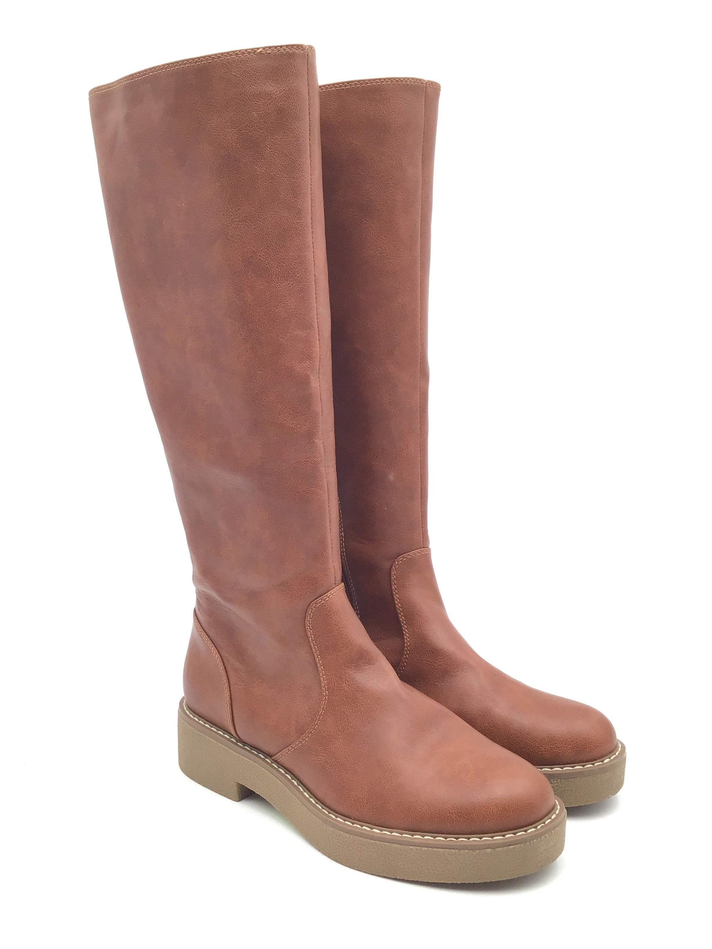 Scratch Resistant Finish Long Walks Boots Knee Flats By Universal Thread In Brown, Size: 8