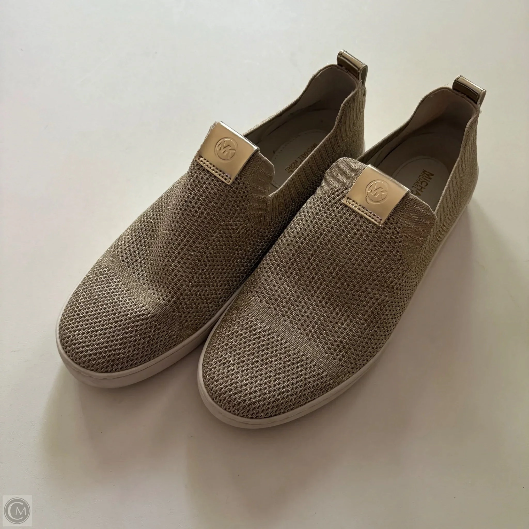 Shoes Designer By Michael Kors In Gold, Size: 9.5 Walking Stretch Fabric Weekend Trip