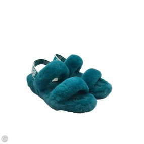 Slippers Designer By Ugg In Teal Durable Build Hiking Trails Teen Edge