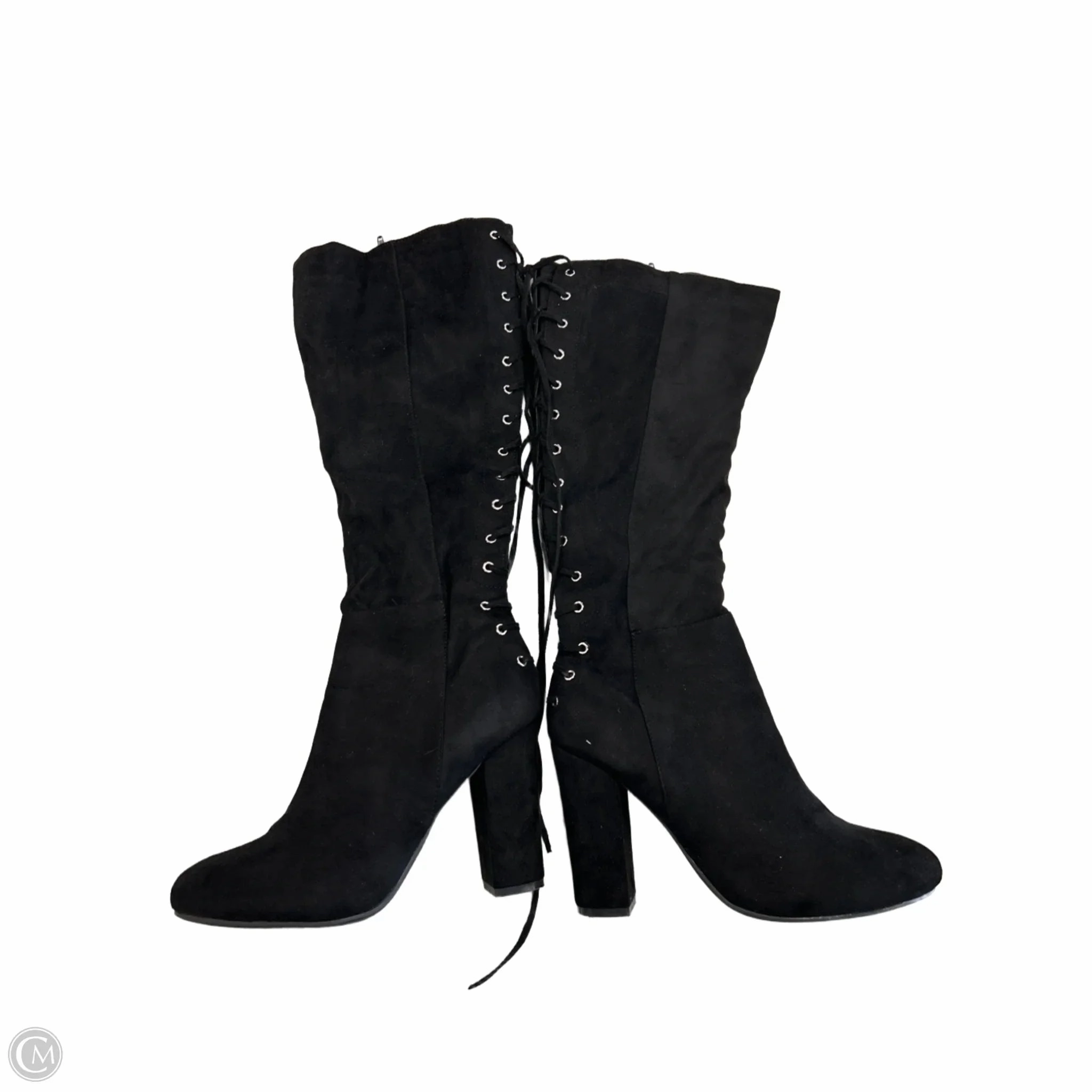 Boots Knee Heels By Charlotte Russe In Black, Size: 9 All Weather Urban Traveler