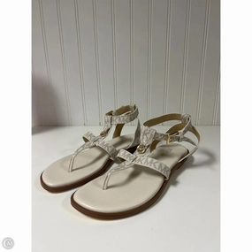 Pressure Relief Sandals Designer By Michael Kors In White, Size: 7