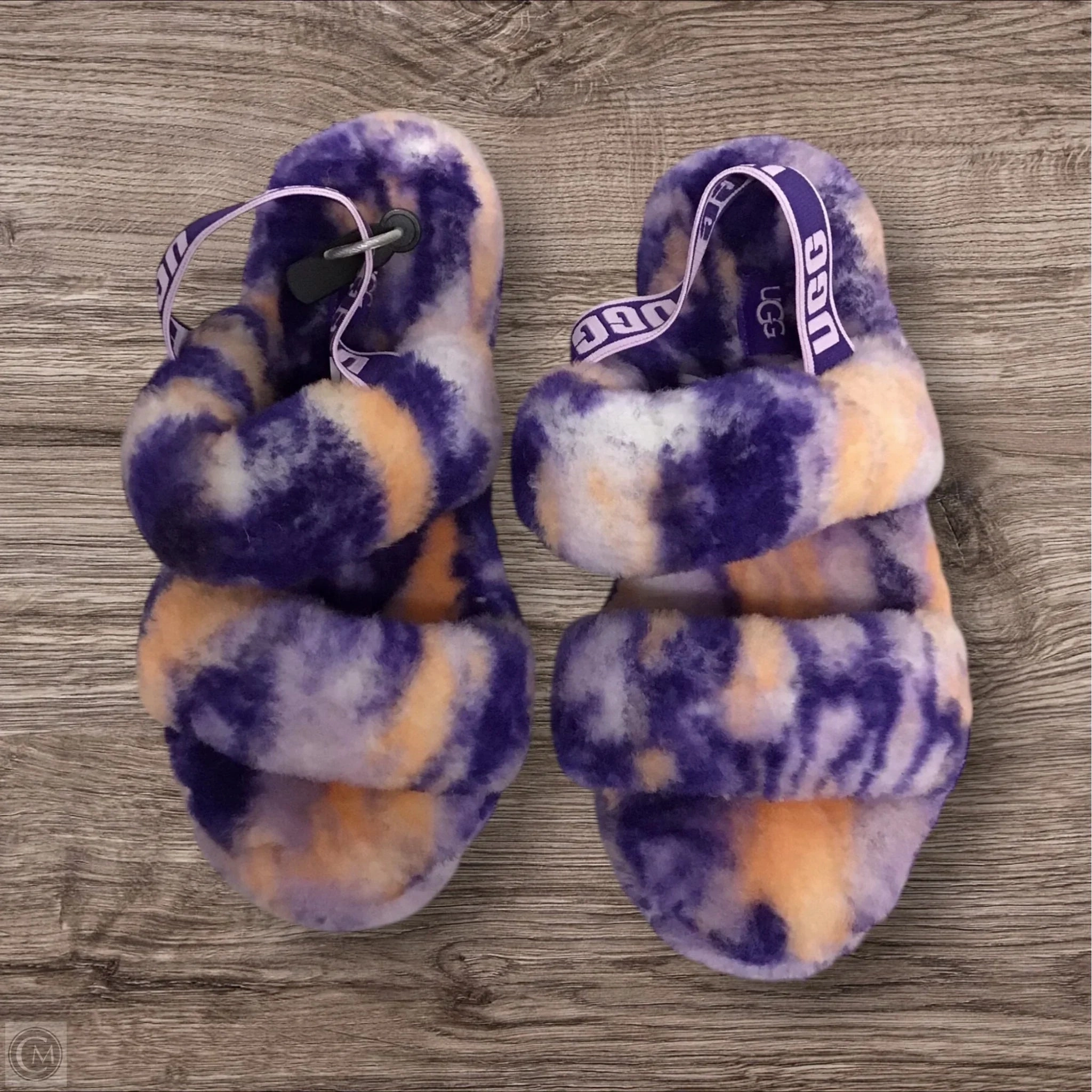 Sandals Designer By Ugg In Orange & Purple, Size: 7 Comfort Outsole Waterproof Standing All