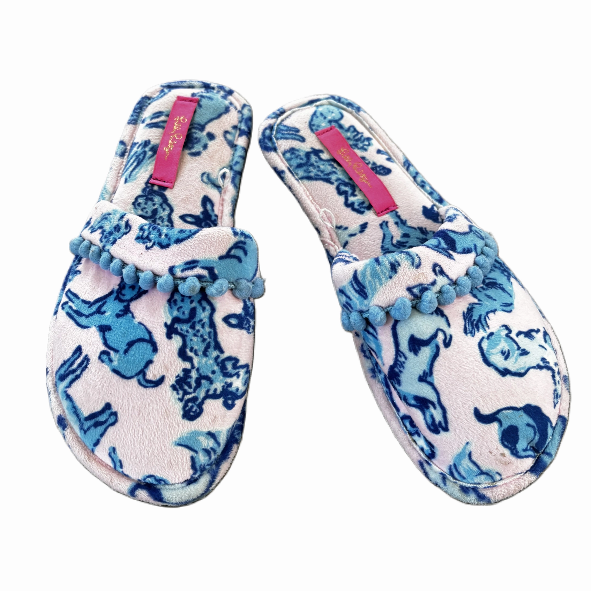 water proof Slippers Designer By Lilly Pulitzer In Blue & Pink
