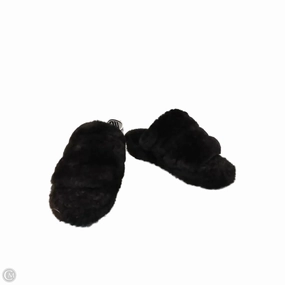 Slippers Designer By Ugg In Black, Size: 6 Cool Tone