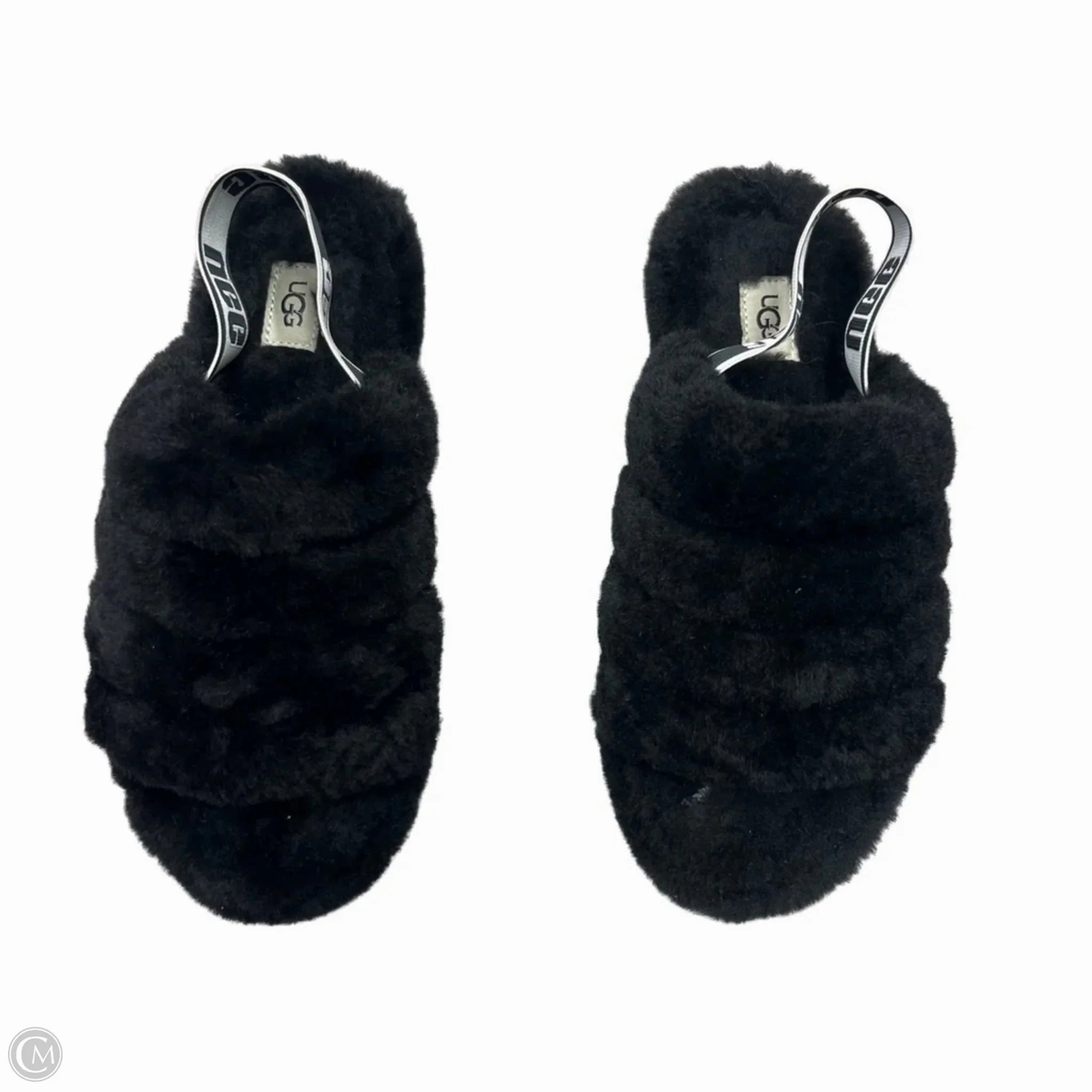 Slippers Designer By Ugg In Black, Size: 9 Mono Style Adjustable
