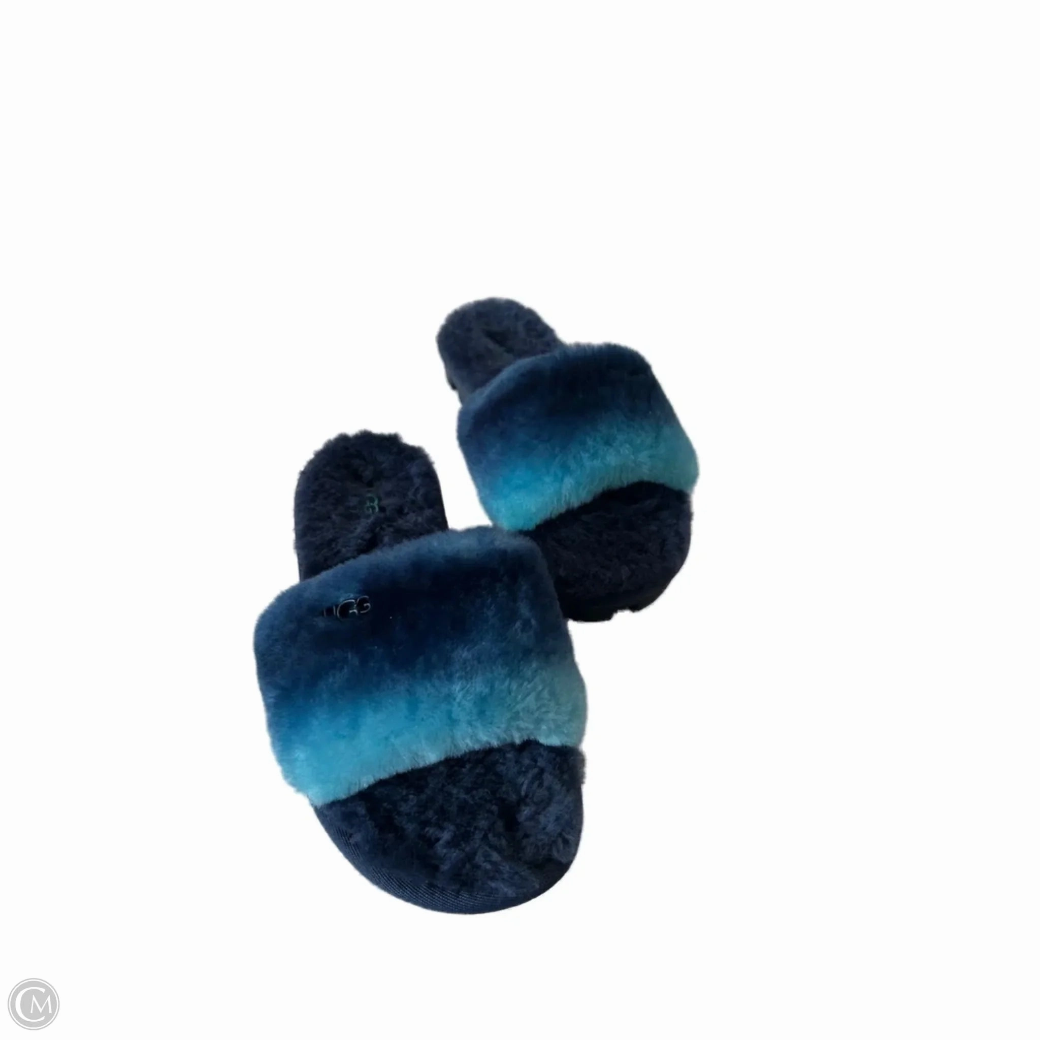 Slippers Designer By Ugg In Blue Size 6 Lightweight EVA Midsole River Cross