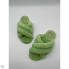 Wool Warm Mom Fit Slippers Designer By Ugg In Green