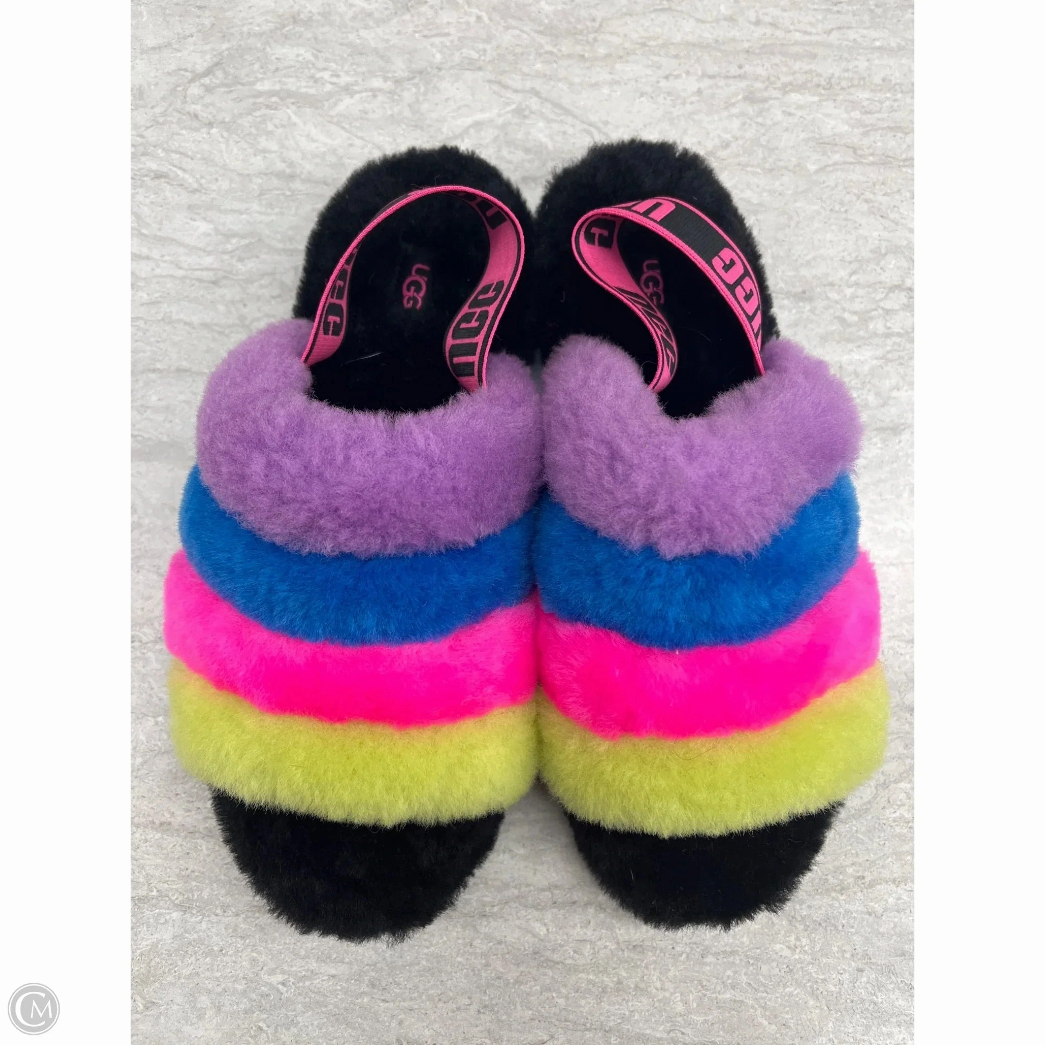 Ergonomic Footbed Slippers Designer By Ugg In Rainbow Print
