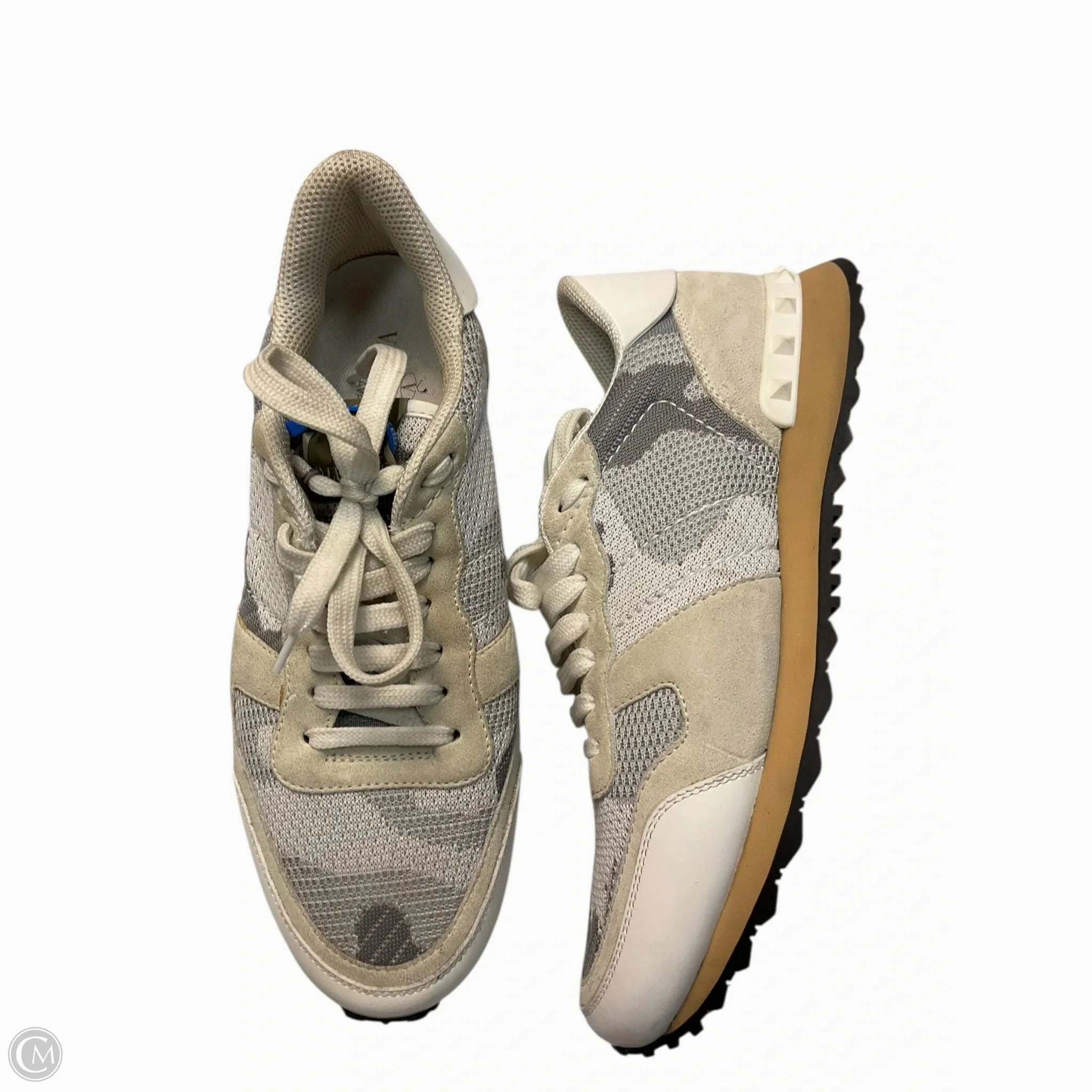 Shoes Luxury Designer By Valentino-garavani In Grey, Size: 11 Padded Comfort Standing Workers Slip Resistant