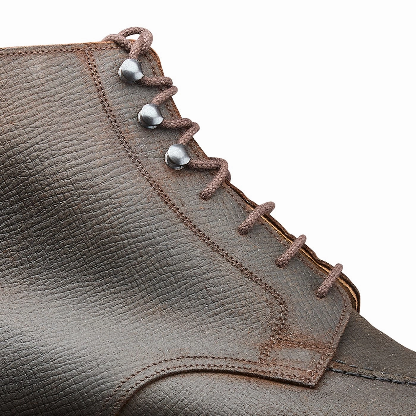 Galway 3 Dark Brown Hatch Grain Rough-Out Suede Breathable Work Commute Slip On