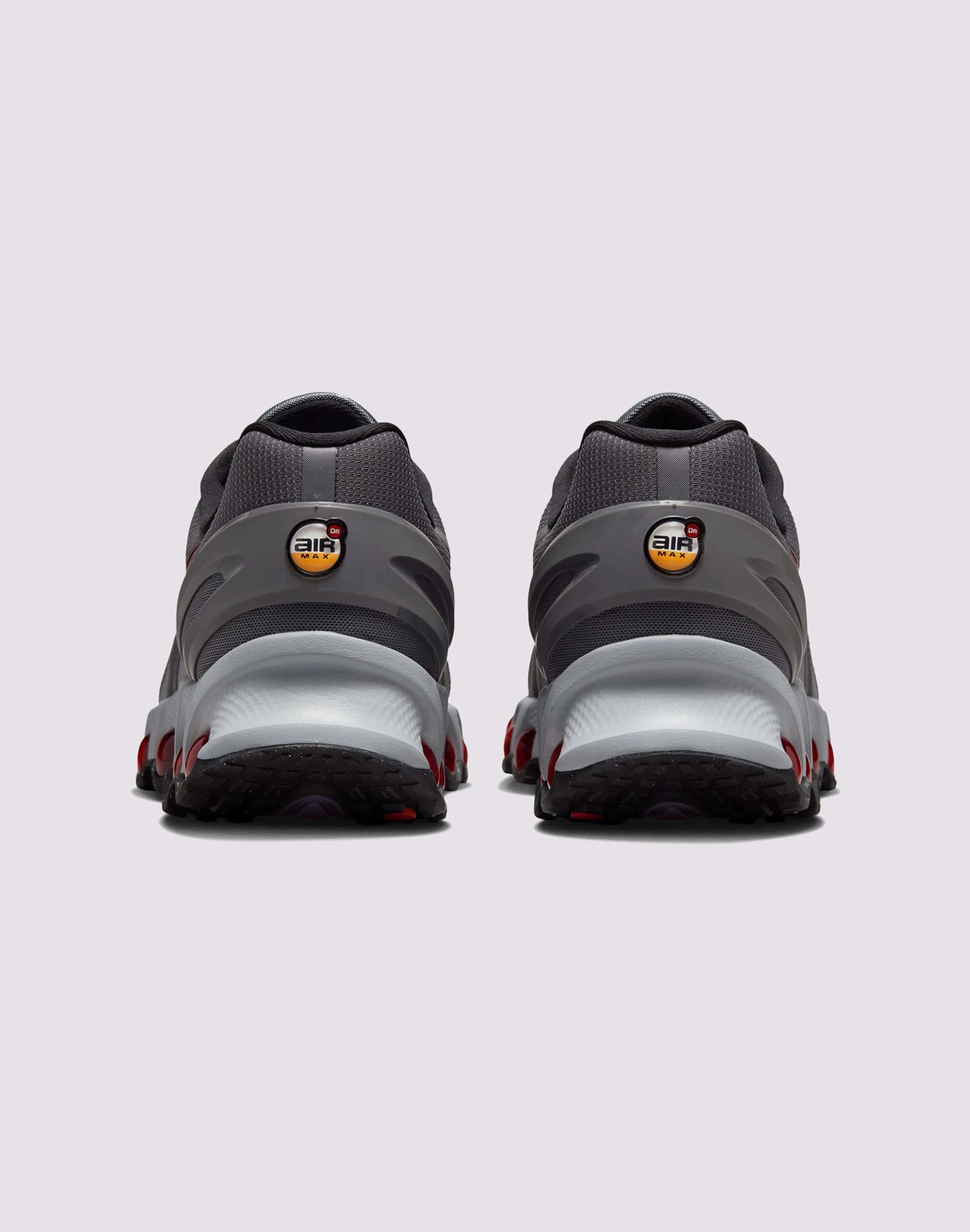 Nike Air Max Dn8 "Grey Crimson" Smooth Ride Fit running with a wide toe box