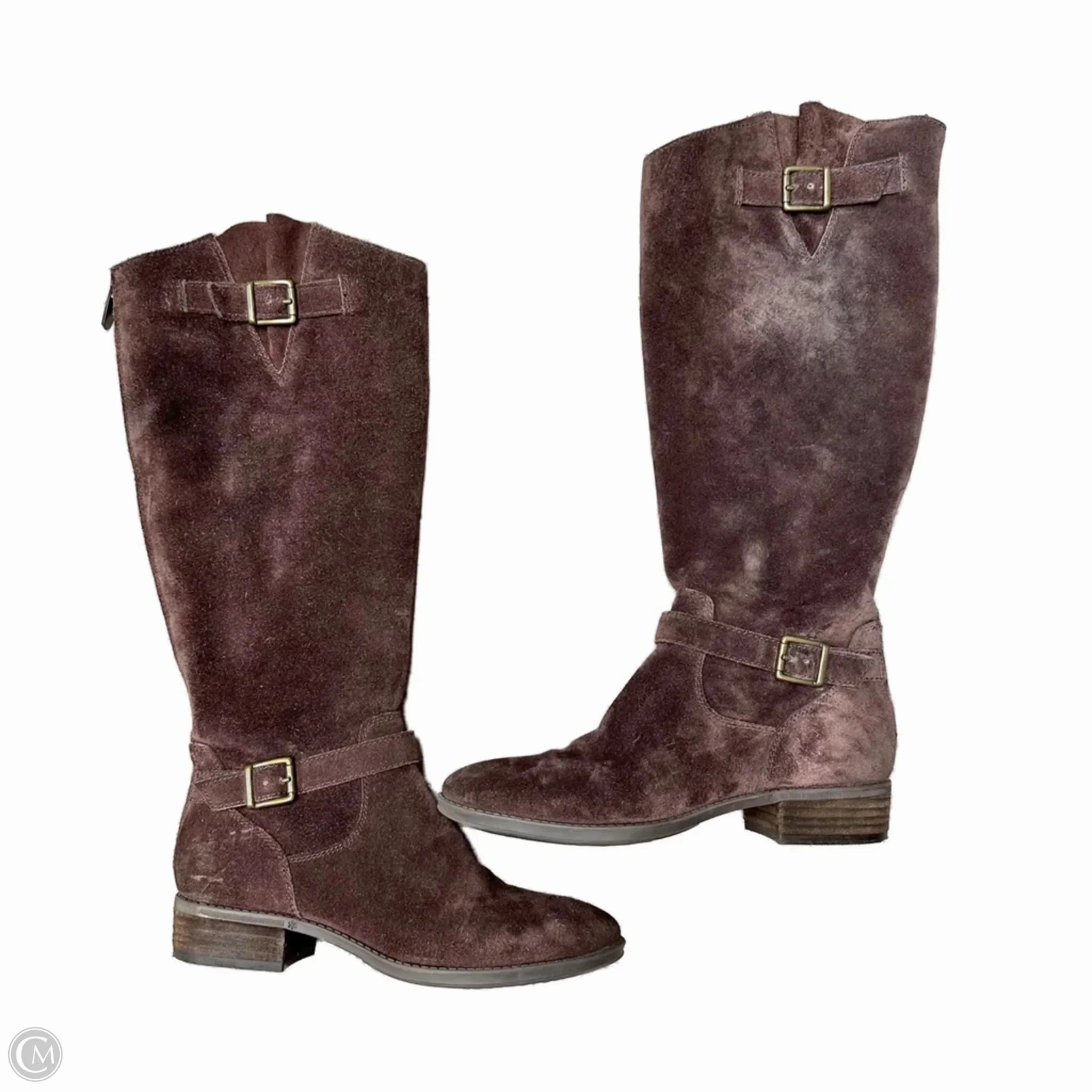 Boots Knee Heels By Sam Edelman In Brown, Size: 7 Stable Support Rural Traveler Rugged Built Remote Hiking