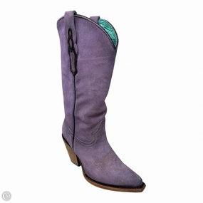 Suede Boots Western By Corral In Purple, Size: 7 Flexible structure Well   Made